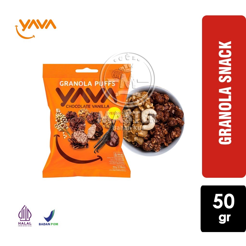 

Granola Puff YAVA Rasa Chocolate Vanilla East Bali Cashew Coklat Vanila [50gr]