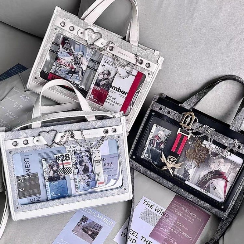 

Ita Bag New High-capacity Denim Crossbody Bags for Women 2024 All Match Transparent Shoulder Bag Display Handbag