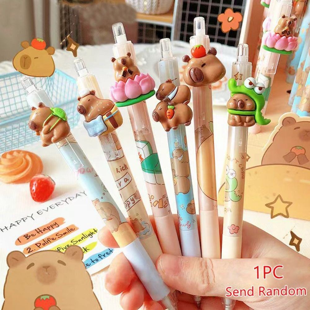 

1Pc Random 0.5mm Kawaii Capybara Mechanical Pencil Cartoon Pencils Writing Pencils Office School Supplies School Season Gift