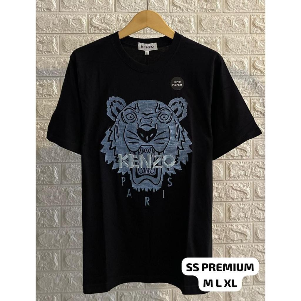 T SHIRT KENZO PREMIUM HIGH QUALITY || KAOS DISTRO PRIA GRADE ORI || KENZO TIGER BORDIR DESIGN || BAJ