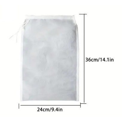 

Kain Pouch Nylon Kantung Saringan Penyaring Filter Masak Tepung bubuk Susu Kacang Kedelai Almond Santan Buah Sayur Kantong Peras Blacu Reusable Nut Milk Bags Mesh reusable - 36x24x80