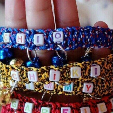 kalung kucing trbaru anyaman nama