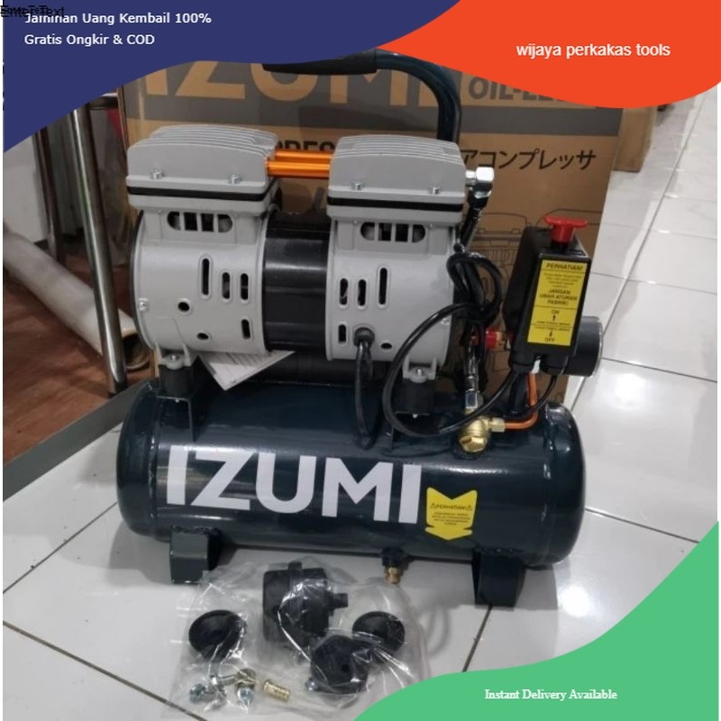 Mesin kompresor izumi 3/4 pk 9 liter oilles silent izumi Om 0709