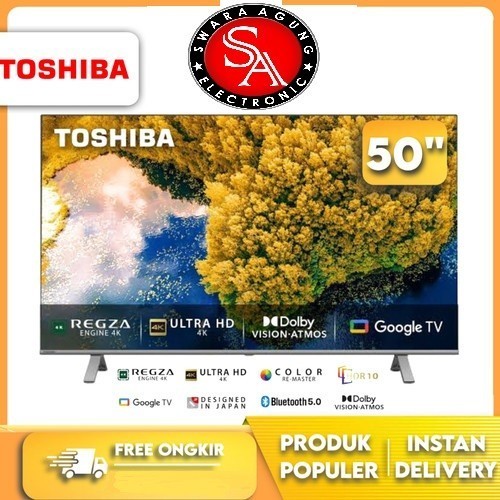 Led UHD 4K Android TV 50 Inch Toshiba Type: 50C350KP (Khusus Medan)