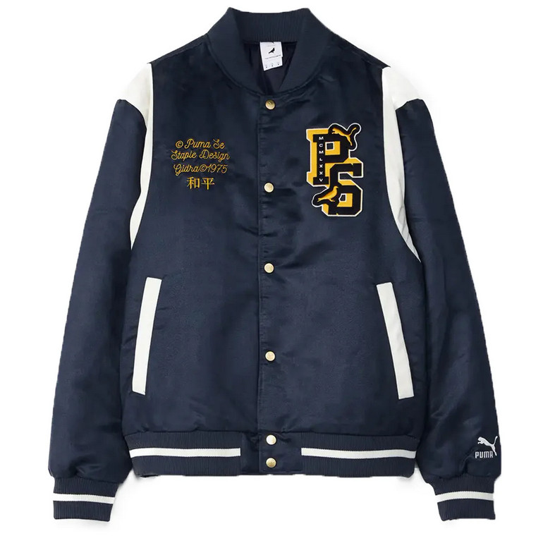 Jaket PUMA X STAPLE Varsity Jacket New Navy 622203 16