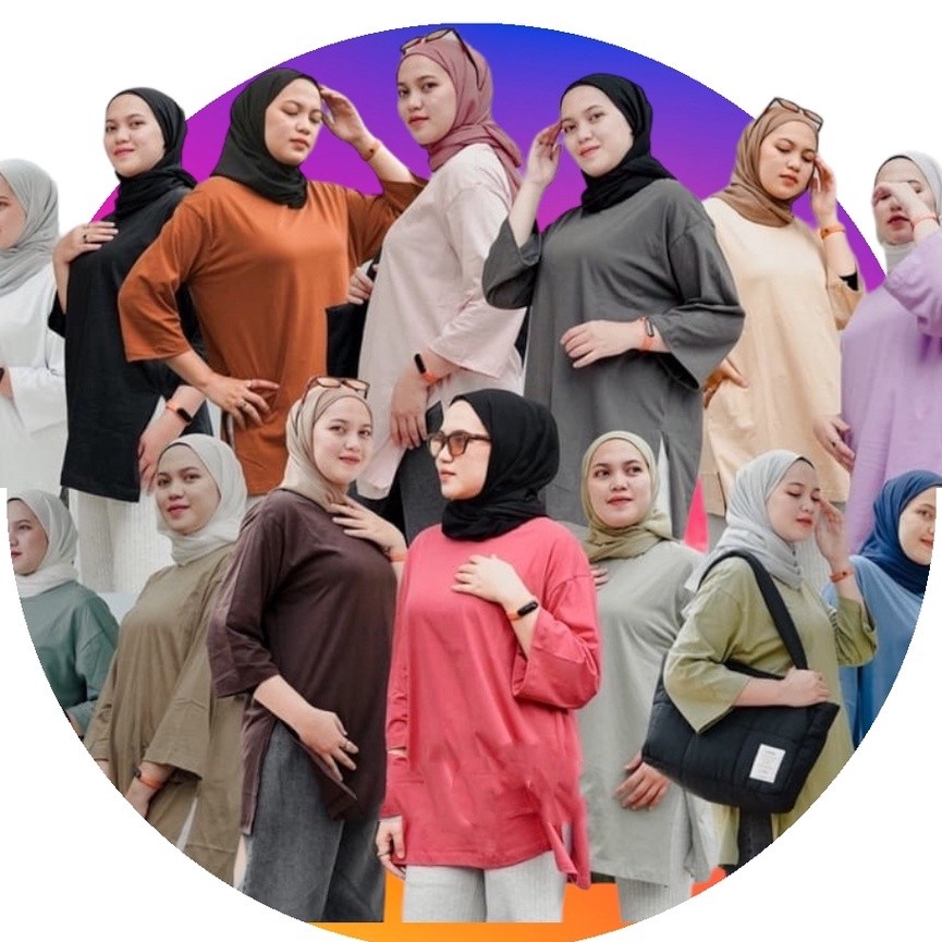 DarjoCloth - KAOS OVERSIZED SLIT DAILY TOP JUMBO XXL BASIC POLOS LENGAN 7/8    Basic Oversized Top K