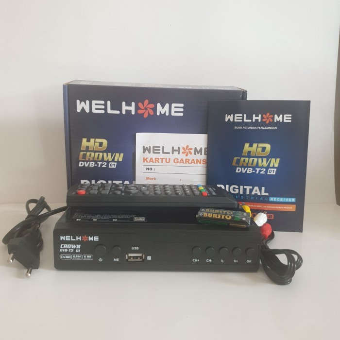 STB TV DIGITAL WELHOME CROWN DVB-T2 HD - STB aja
