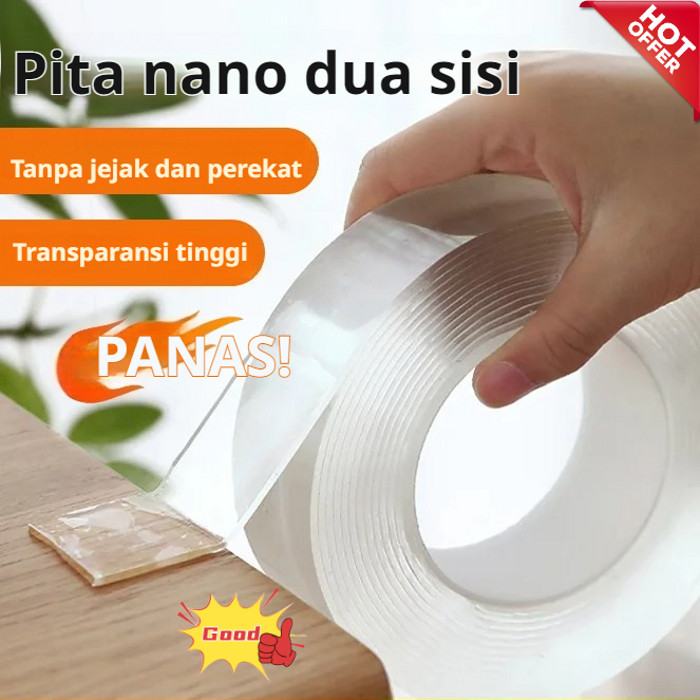 

Magic Washable Tape High Sticky Powerful Double Sided Tape No Trace Transparent Acrylic Tape