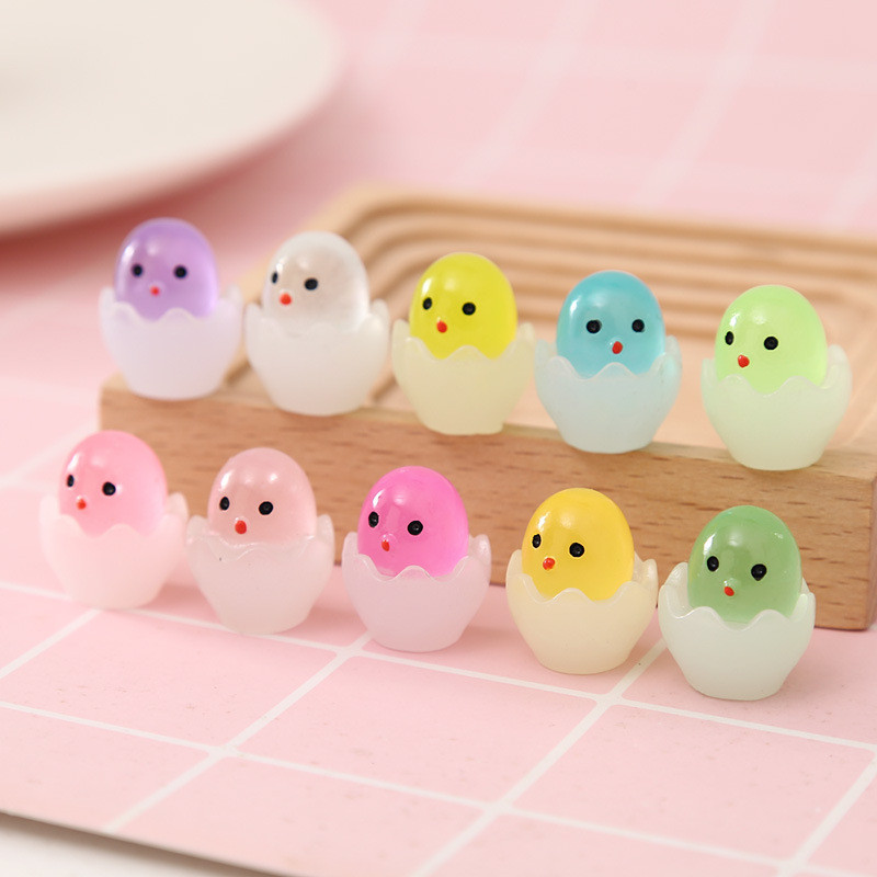 

10/20/50pcs Luminous Chicken Ornaments House Figurines Fairy Garden Ornaments Decoration Mini Micro Landscaping DIY Accessories