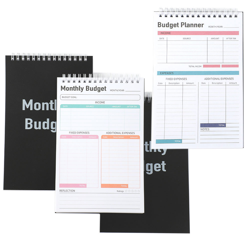 

52 sheets Undated Budget Planner Expense Tracker Notebook PVC Hardcover Daily Monthly Income And Expenditure Plan Accounts Book