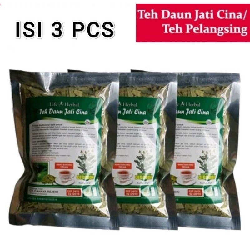 

TEHDAUN JATI CHINA 40gr X 3 pcs PELANGSING / Tehdaun jati cina terlaris, tehdiet jati china pelangsing termurah