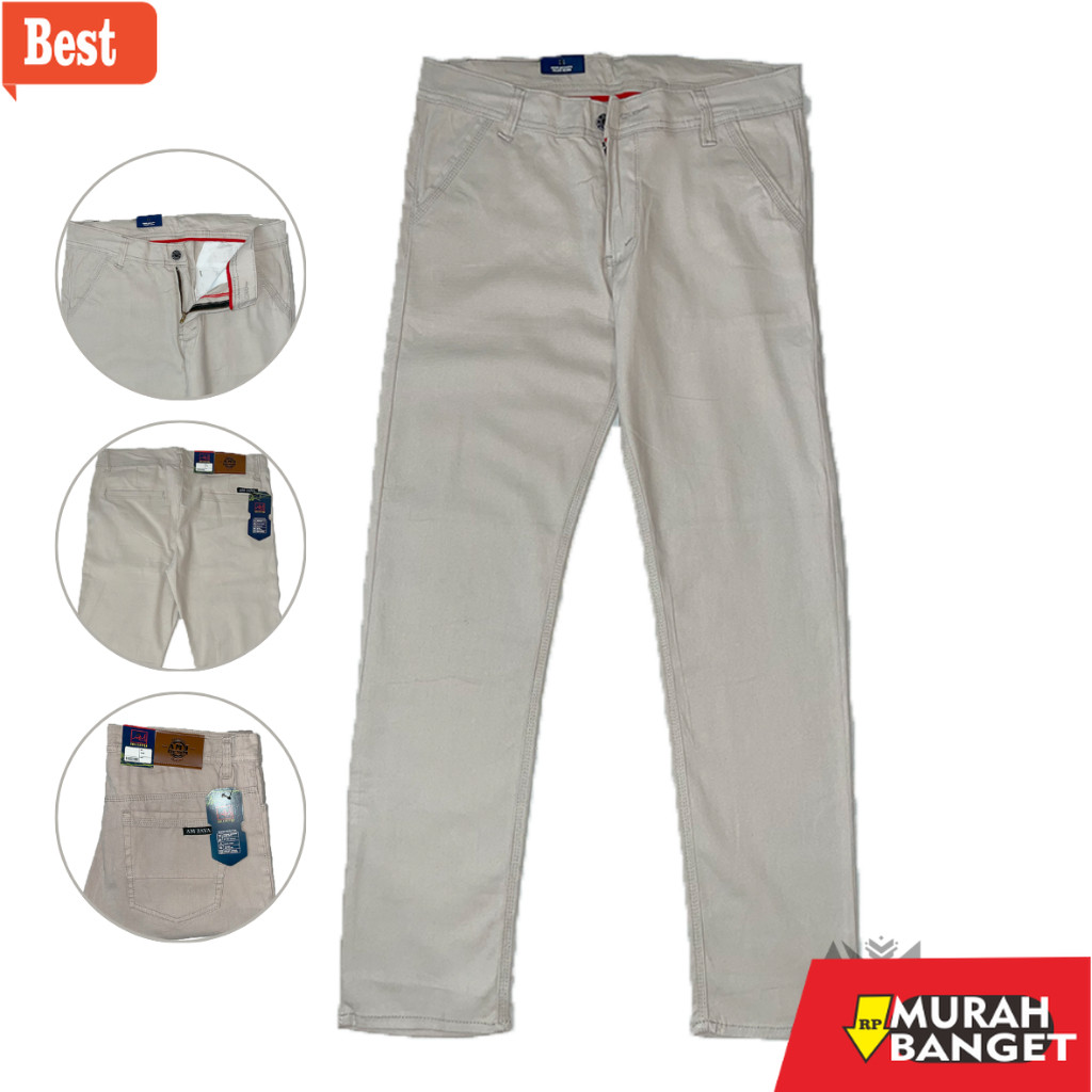 celana cargo panjang pria Celana Chino Standar Basic Reguler Fit Original Celana Kerja- Work Pants