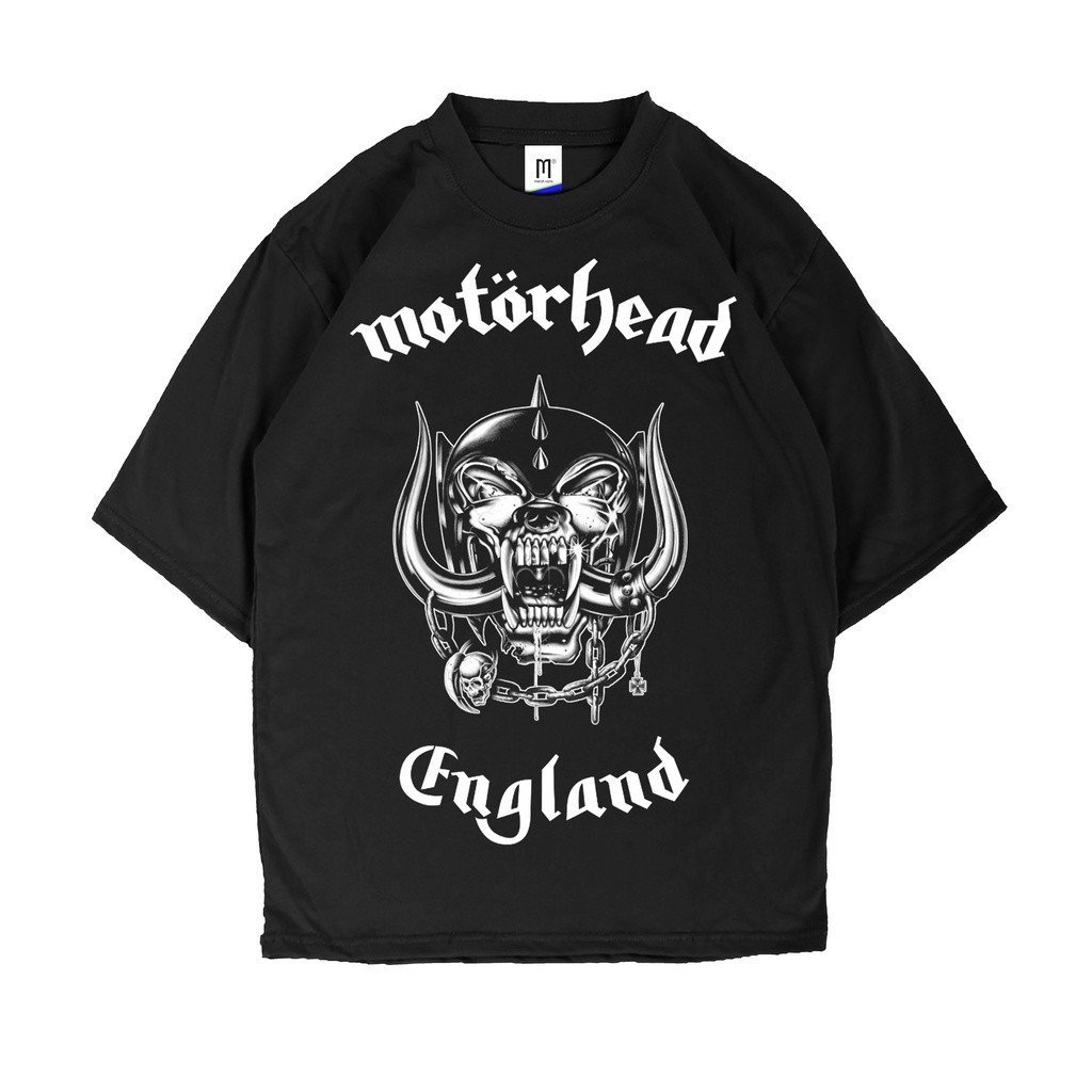 KAOS BAND MOTORHEAD ENGLAND BAJU DISTRO MOTOR HEAD TSHIRT MUSIK GROSIR HEAVY METAL DEATH MURAH  baha