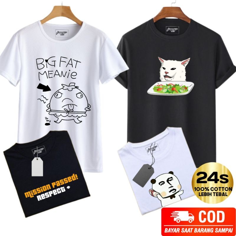 KAOS DISTRO PRIA WANITA LENGAN PENDEK STIKER WHATSAPP | KAOS OBLONG LENGAN PENDEK
