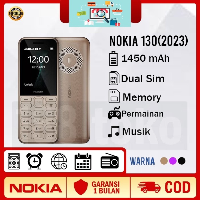 HP Nokia 130/2023 Original 99% Murah