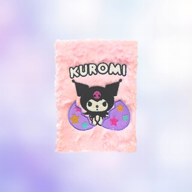 

bib Notebook Buku Bulu Sanrio Kuromi Buku Diary Jurnal Bulu A5 - NBU-075