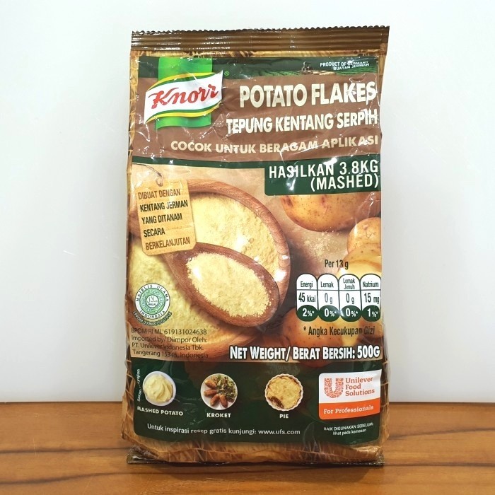 

KNORR POTATO FLAKES / TEPUNG KENTANG SERPIH / MASHED POTATO 500g