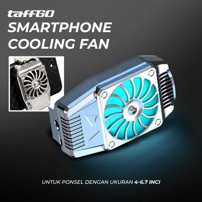 Fan Cooler HP Smartphone Rechargeable Cooling Fan Kipas Pendingin HP Radiator Gaming - H-15 Silver