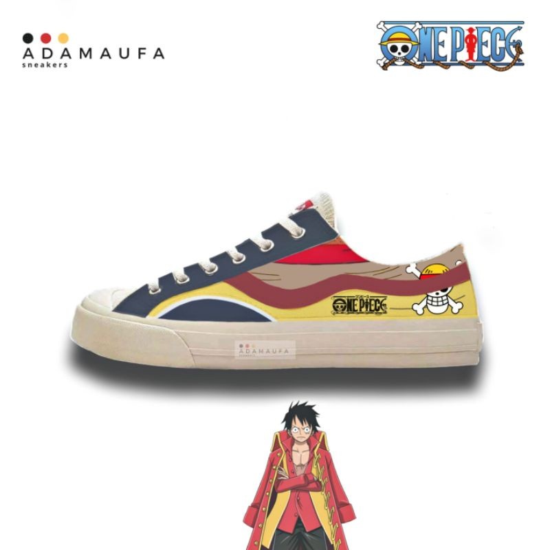 Sepatu Custom Ventela One Piece Monkey d Luffy Sepatu Pria Wanita