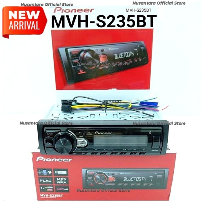 Pioneer MVH-S235BT Head Unit Single Din Bluetooth Mp3 USB 2Rca Built in Mic mvhs235bt mvh s 325 bt m