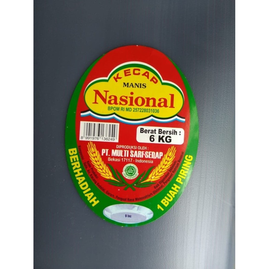 

KECAP NASIONAL 6 KG JERIGEN KHUSUS GRAB/GOSEND