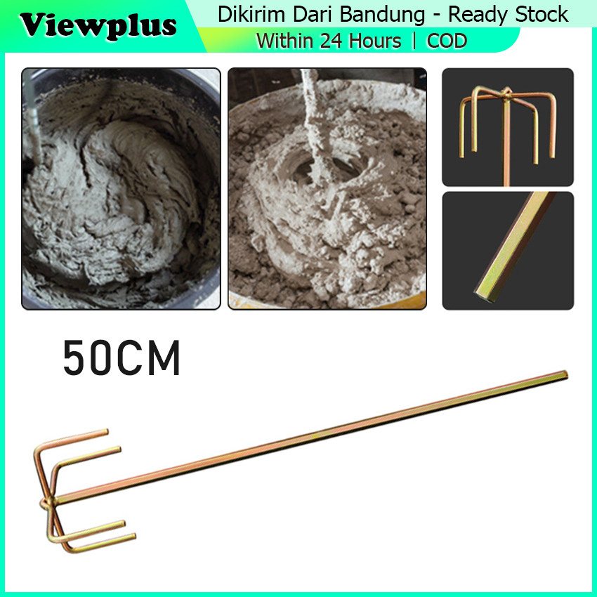 Mata bor mixer pengaduk semen dan cat Adonan Serbaguna Bahan baja panjang 50cm