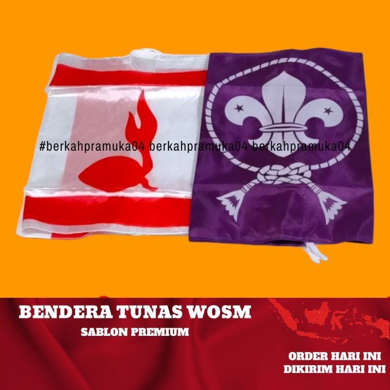 Bendera tunas kelapa | bendera pandu wosm ( 80 x 120 cm )
