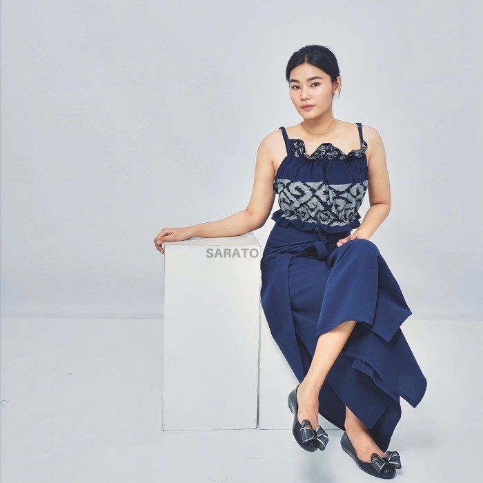 MURAH✨ - GIA PANTS - Wrap Pants Celana Lilit / Kulot Linen Premium - Cream