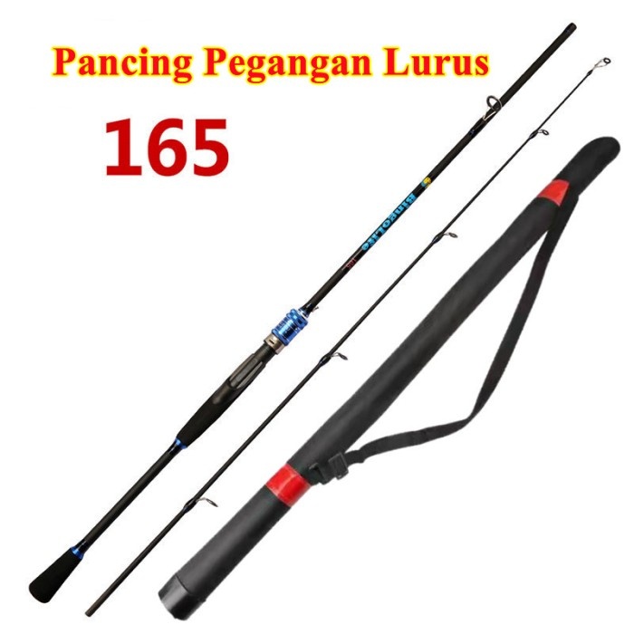 Joran Pancing Lure Carbon Air Tawar/Laut Fiber Casting Spinning UL - 1.65m Spinning