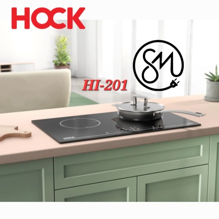 Kompor Tanam Listrik Hock HI-201 2 Tungku HI201 induksi kompor Listrik