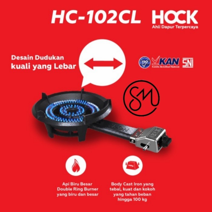 Kompor Gas Cast Iron Cor Komersial HOCK HC-102CL