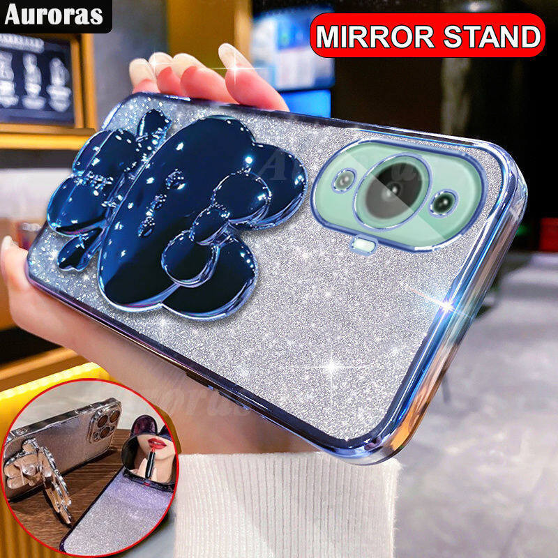 Untuk Huawei Nova 12s / Nova 12 SE / Nova 12i Phone Case rotasi 360 derajat dengan bingkai kelinci 3