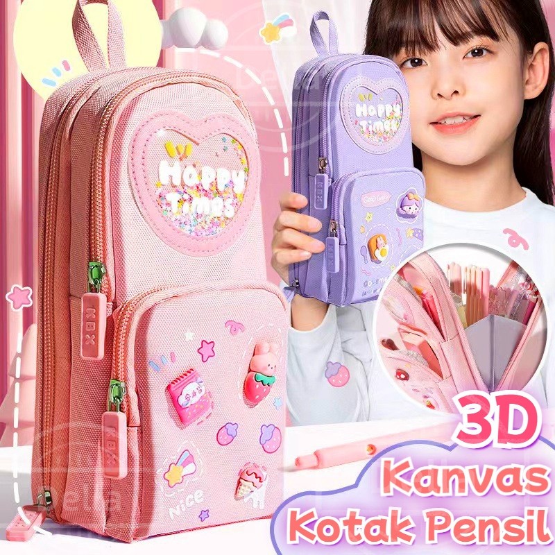 

[ COD✅ ] Della Tempat Pensil Multifungsi/ Male and female student stationery /Tempat Pensil Anak/Empat Pensil Kapasitas Besar Stroberi/Tempat Pensil Kotak 3d Anak