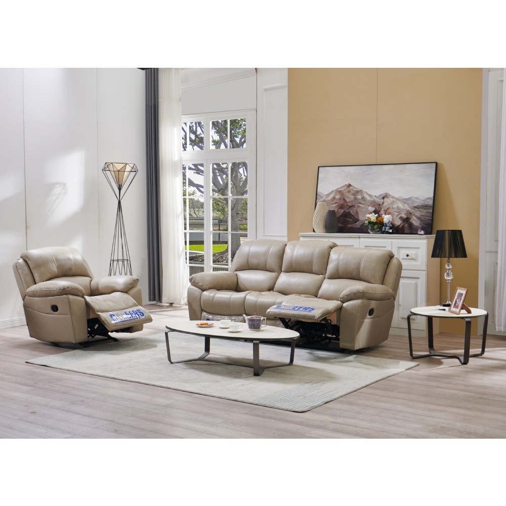 Informa Cheers Maurice Sofa Recliner Kulit - Cokelat Tempat Duduk Rebahan Sofa Santai Ruang Tamu Rec