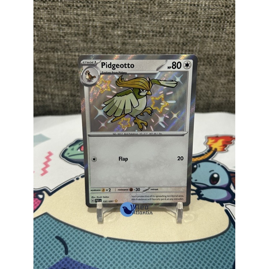 Pokemon TCG English Pidgeotto - 197/091 - Shiny Rare Scarlet & Violet: Paldean Fates
