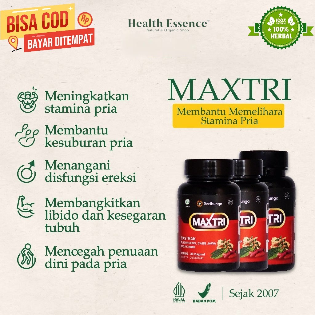 OBAT PENYUBUR PRIA - MAXTRI - Rahasia Sp*rma Kental Subur & Tahan Lama - Obat Penyubur Pria - Promil