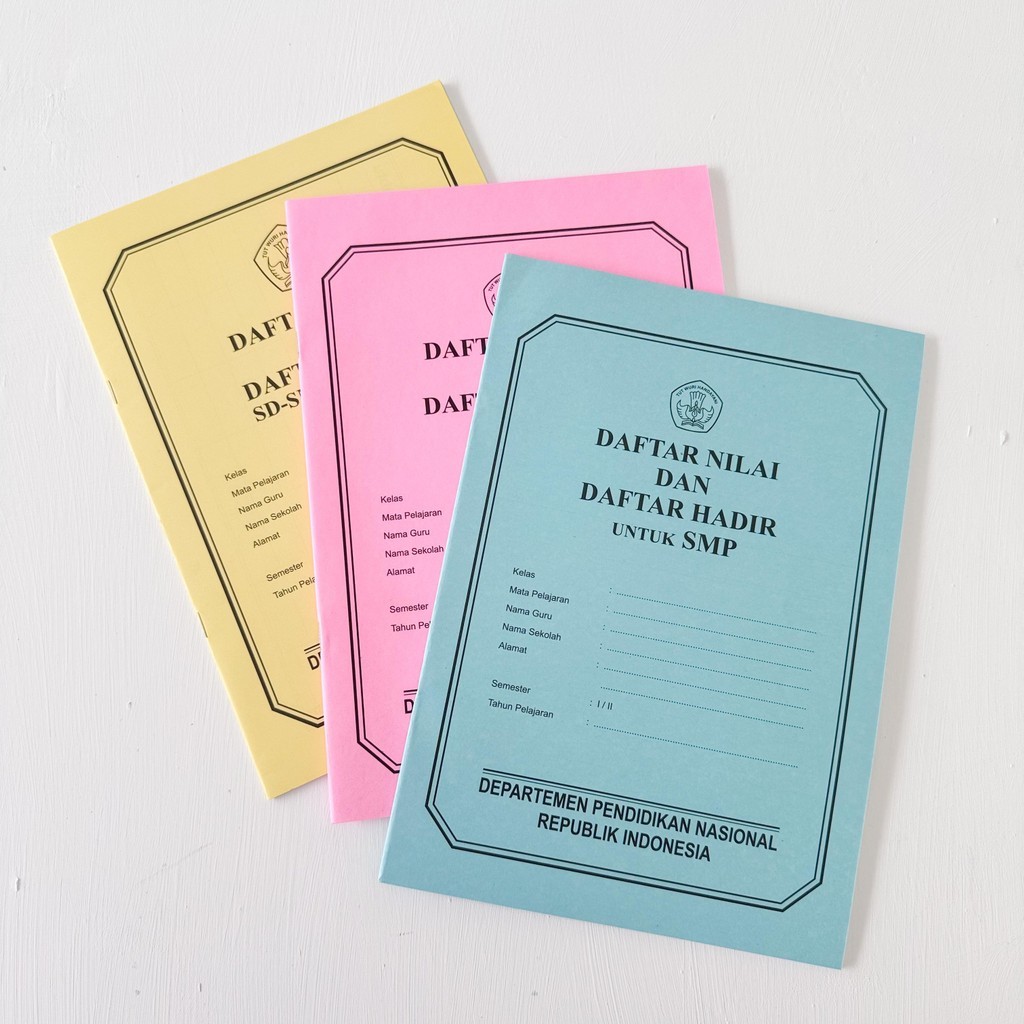 

BUKU ABSEN SD SMP SMA SMK / BUKU DAFTAR NILAI SD SMP SMA SMK