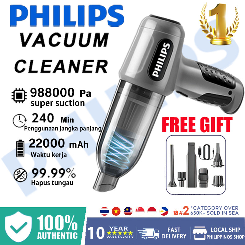 PHILIPS Vacuum Cleaner Nirkabel Genggam 988000 Pa Penyedot Debu Portabel Daya Tinggi Rumah Tangga Pe
