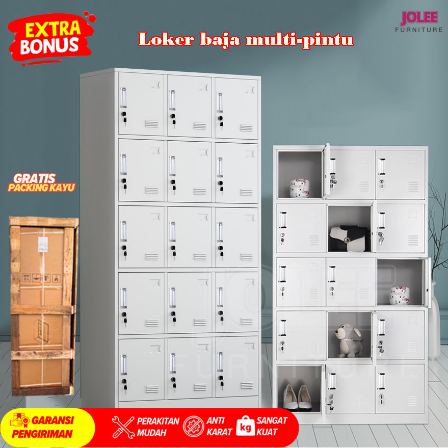 Loker Besi 6-24 Pintu Kunci Aman Anti Karat Tahan Lama Untuk Mess Dan Area Kerja Pabrik