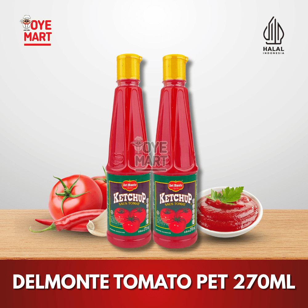 

DELMONTE TOMATO PET 270ML / SAUS TOMAT BOTOL DEL MONTE