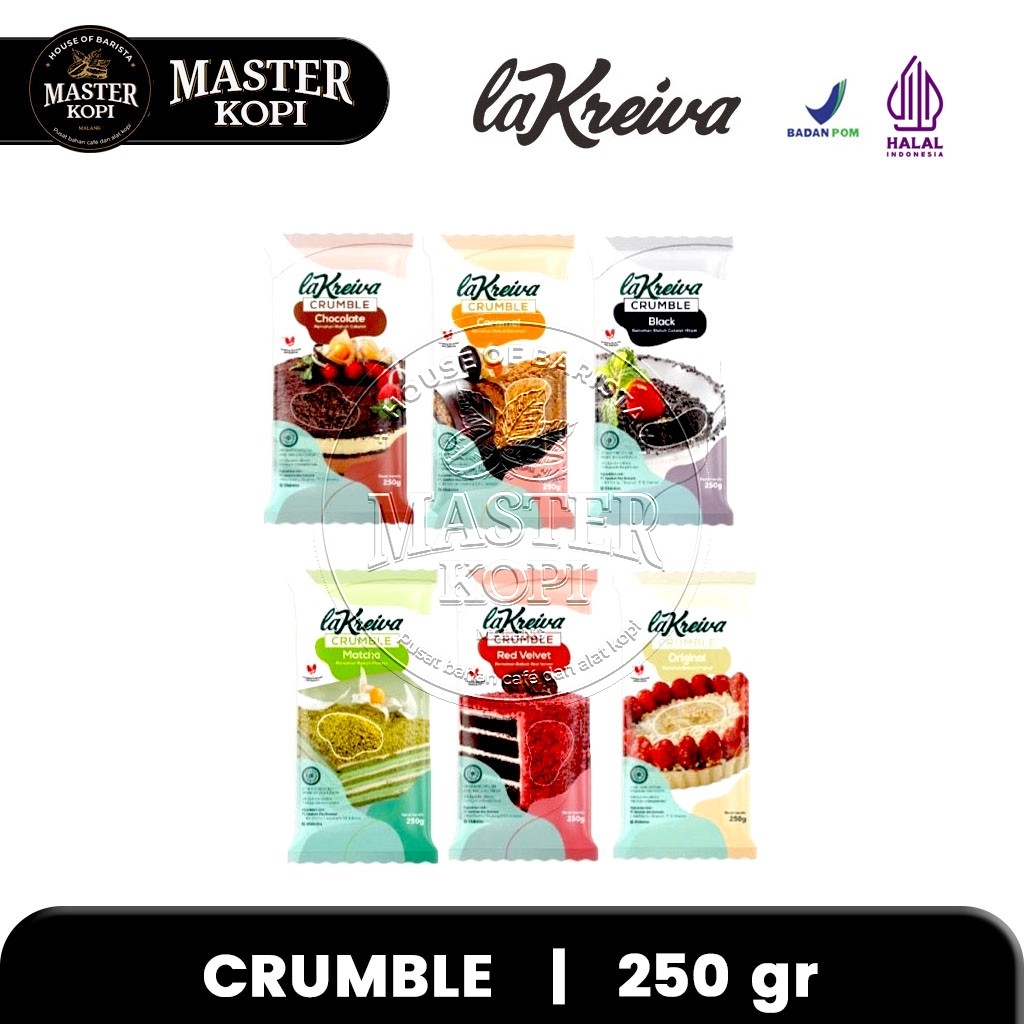 

Cookies Crumble LA KREIVA Remahan Biskuit / Cookies Dessert Crumble Crunchy - Pack Asli 250 gr