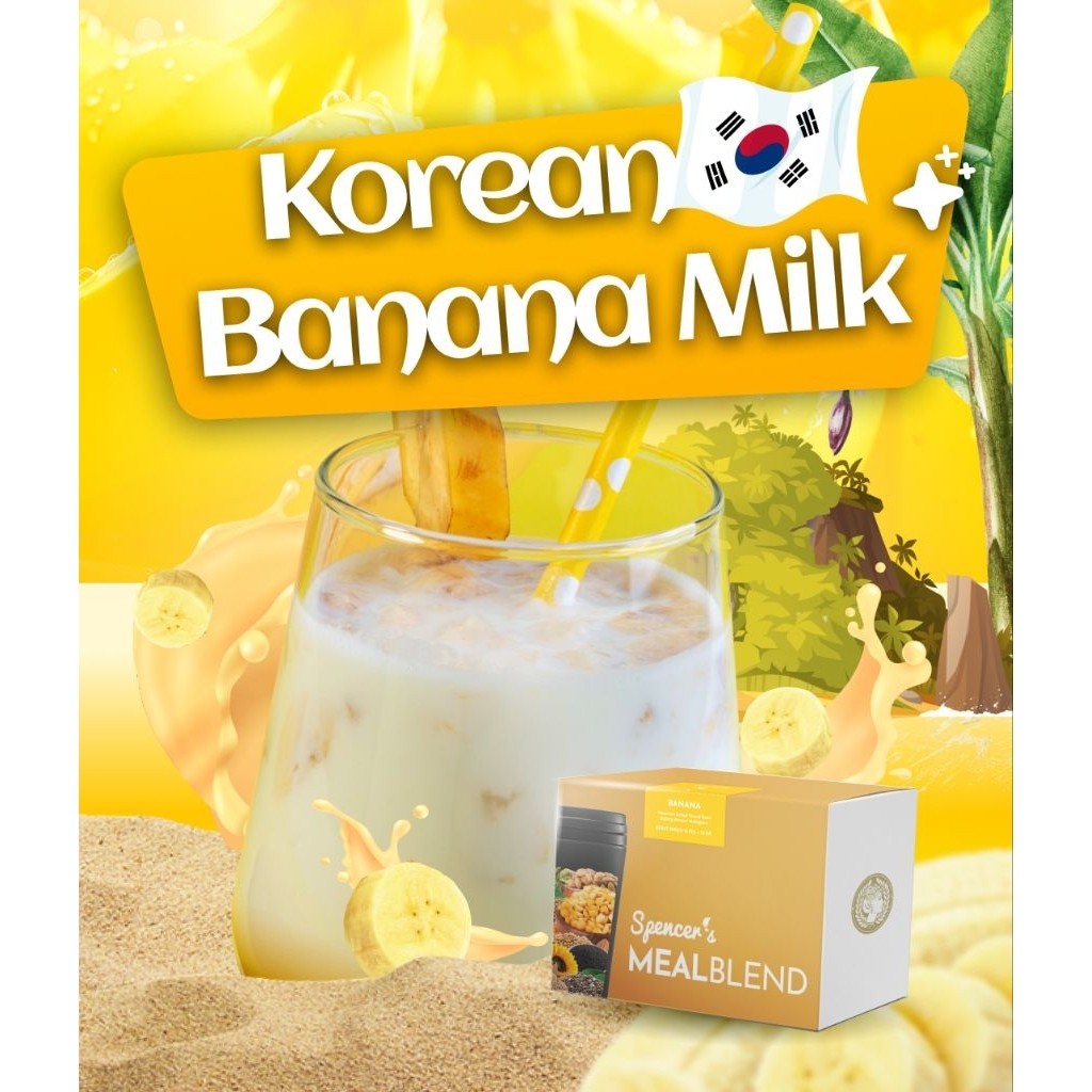

Spencer's mealblend Rasa Korean Banana 1BOX isi 15 Sachet | Spencer mealblend- Minuman pengganti makan mebantu program diet dan langsing