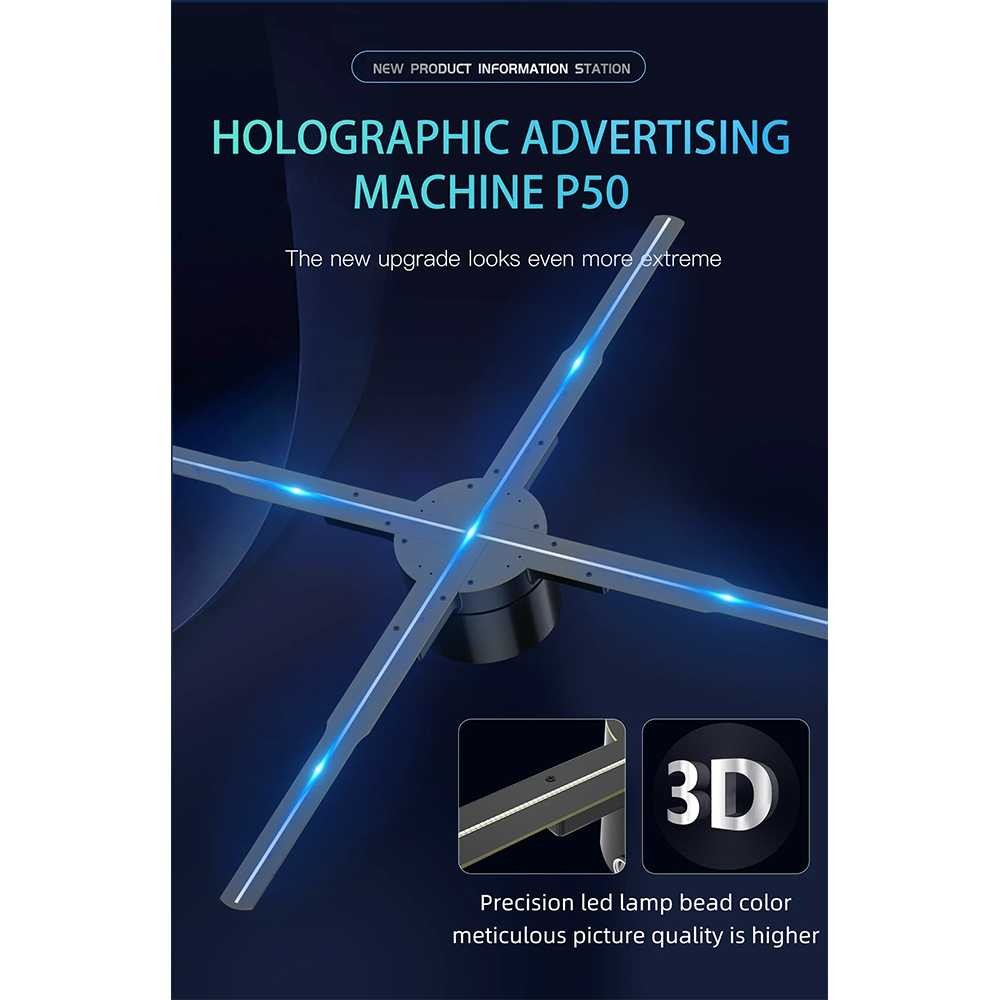 Proyektor Kipas 3D Hologram Display Fan Projector LED 49cm