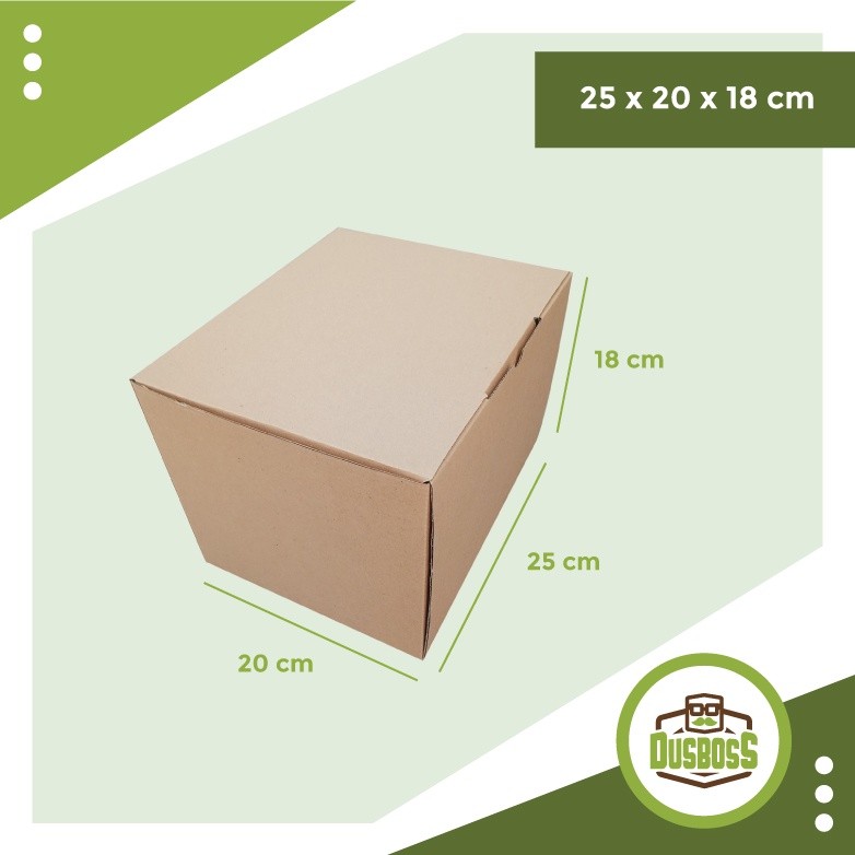 

Kardus 25 x 20 x 18 cm --Die Cut dan easy usage--