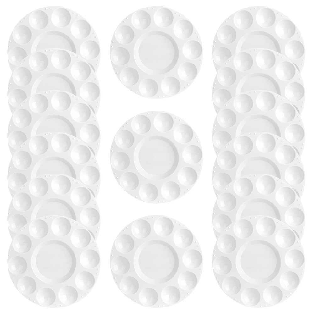 

15 Pcs Palette Painting Trays High Grade Material Space Sketching Multiple Grid Pigment Practical Durable Color