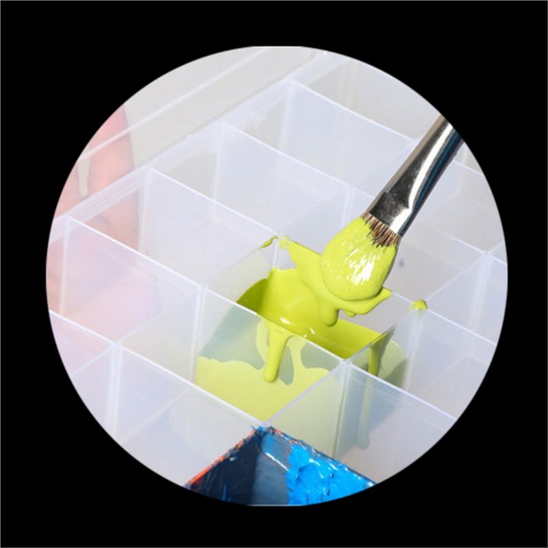 

1pcs square transparent watercolor palette paint box Pigment color box 24 well Painting tools