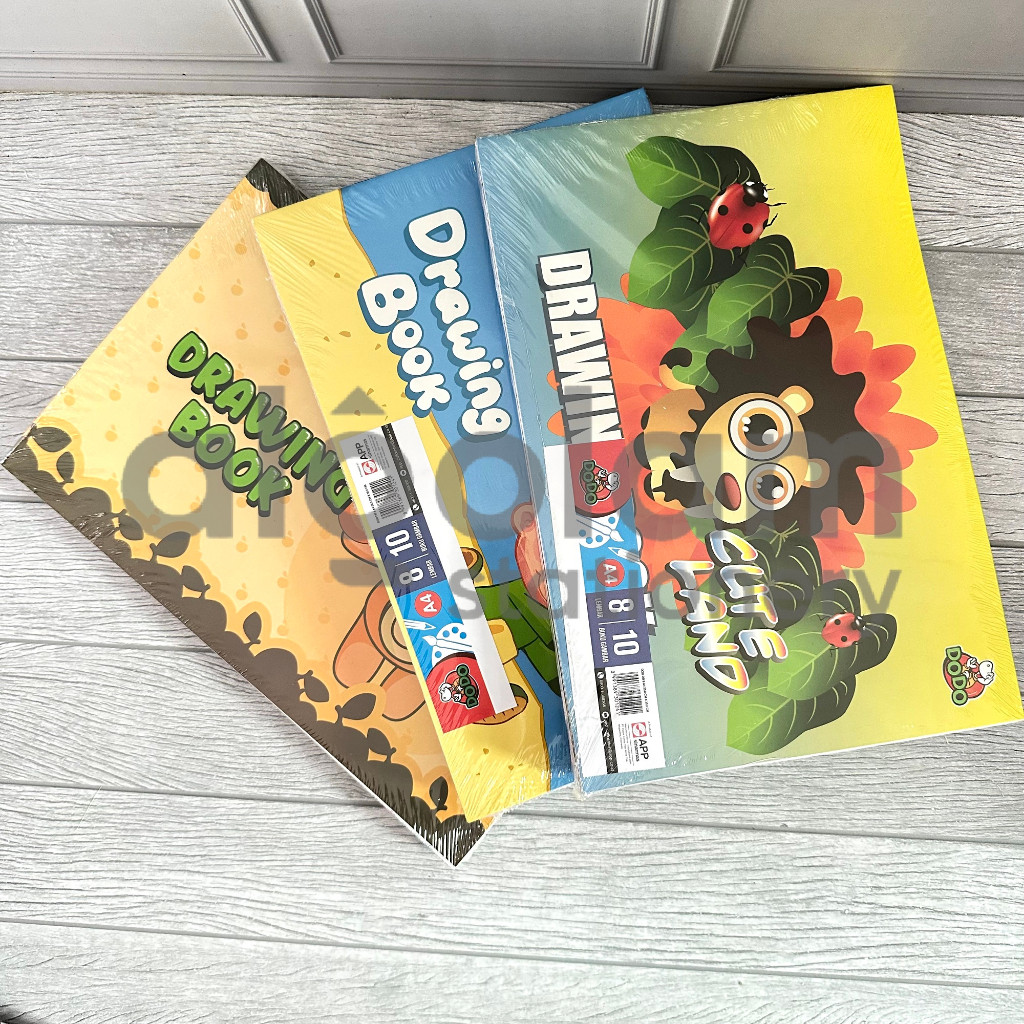 

SATU PACK ( 10 PCS x 8 LEMBAR ) Buku Gambar A4 Dodo lengkap