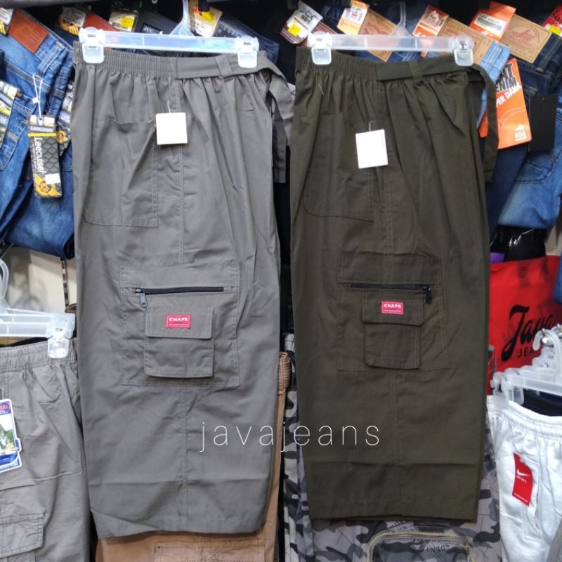 CELANA PRIA PANGSI CARGO / SIRWAL JUMBO / 7/8 PINGGANG KARET PAKAI TALI