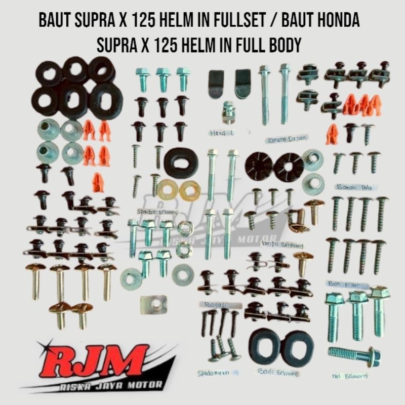 Baut Supra X 125 Helm In Fullset / Baut Honda Supra X 125 Helm In Fullbody / Baut Baut Honda Supra X