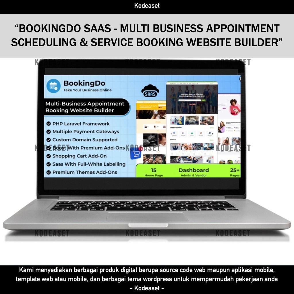 SOURCE CODE APLIKASI WEB BOOKINGDO SAAS - MULTI BUSINESS APPOINTMENT SCHEDULING & SERVICE BOOKING WE